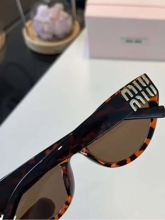 Miu Miu Tortoiseshell Cat-Eye Sunglasses with Brown Lenses main image 7